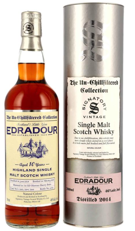 Edradour 2014/2025 10 Years Signatory un-chill #262, 264, 266