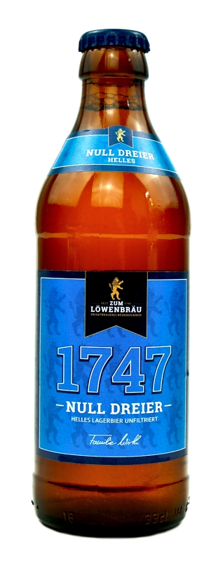 Zum Löwenbräu 1747 Null Dreier Helles Lagerbier