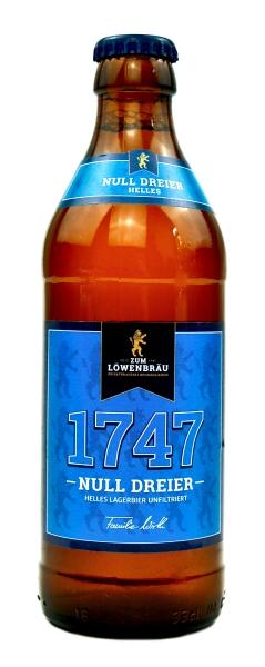 Zum Löwenbräu 1747 Null Dreier Helles Lagerbier